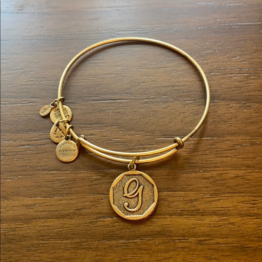 Alex and Ani Initial G Gold Bangle